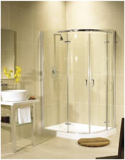 Allure Right Handed 800x1200 offset quadrant shower enclosure. technical image