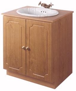 600mm Traditional Vanity Unit (Natural Oak) technical image