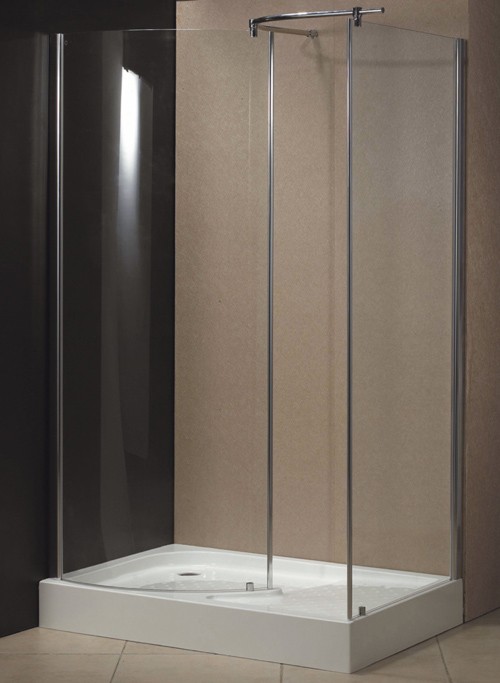 Milano 1200x800 walk-in shower enclosure and tray (left handed). technical image