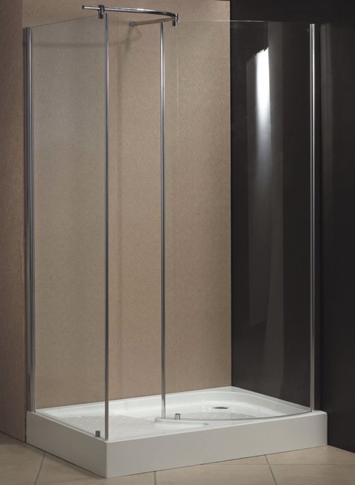 Milano 1200x800 walk-in shower enclosure and tray (right handed). technical image