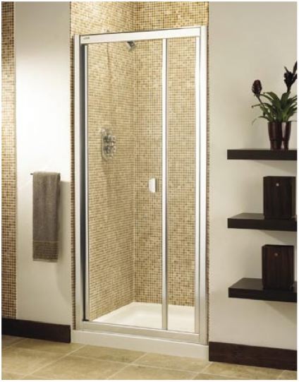 Ultra 800mm infold shower enclosure door. technical image