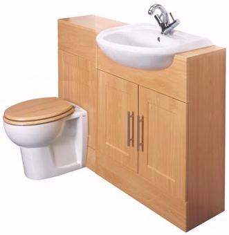Chilternhurst Bathroom Furniture Set (Beech). technical image