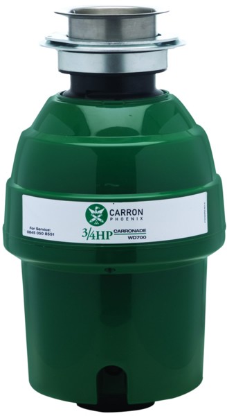 WD750 Continuous Feed Compact Waste Disposal Unit. technical image