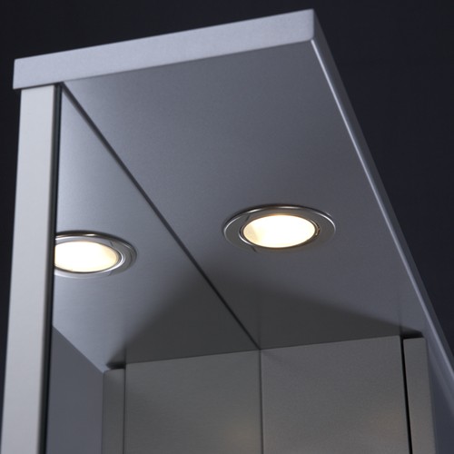 Mirror Bathroom Cabinet, Light & Shaver.  600x710x150mm. technical image