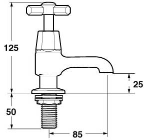 Bath Taps (Pair, Gold). technical image