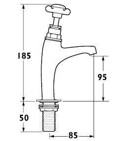 Coronation BS5412 High Neck Sink Taps (Pair) technical image