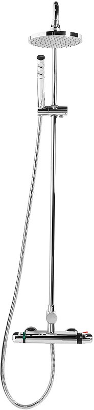 Thermostatic Shower Set With Valve, Riser And Head. technical image