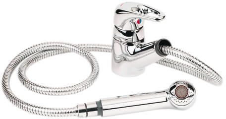 Excel Single Lever Sink Mixer with Pull Out Rinser (Chrome) technical image