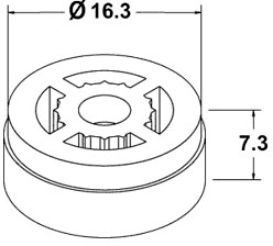 9L Flow Restrictor For Deva Anti-Vandal Shower Head. technical image