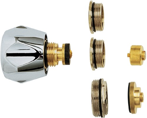 Universal Conversion Tap Head Kit With Metal Handles (Pair). technical image