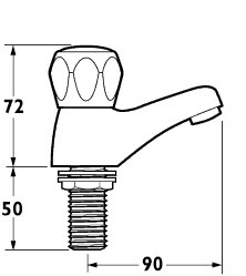 Water Saving Basin Taps (pair). technical image