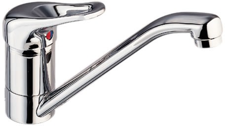 Sezana Mono Sink Mixer with 1/4 Turn, Swivel Spout. technical image
