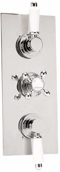 1/2" Triple Concealed Thermostatic Shower Valve (Chrome). technical image