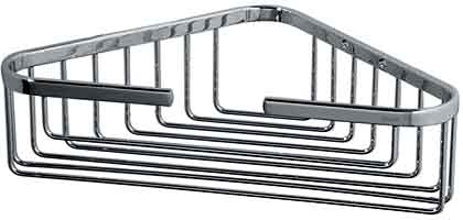 Large Corner Soap & Bottle Holder 260x335mm (Chrome) technical image