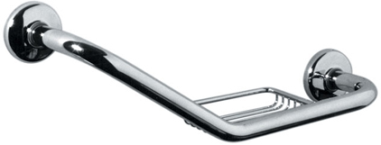 Grab Bar With Integral Soap Dish. 438mm. technical image