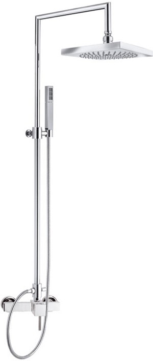 Mix ultra minimalistic complete shower set. technical image