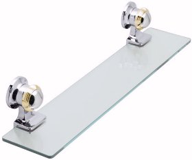Glass Shelf with Gold Trim. 500mm. technical image
