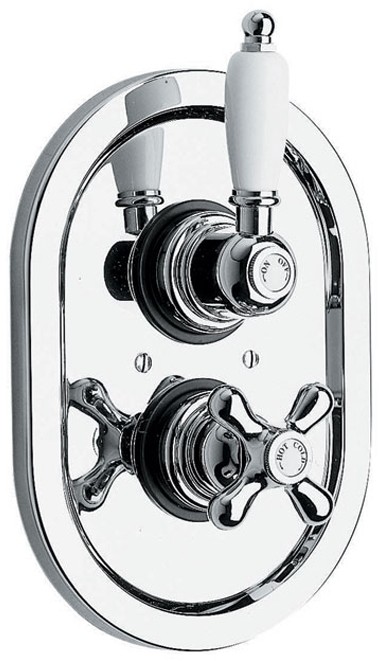 Concealed thermostatic shower valve 3/4" chrome. technical image