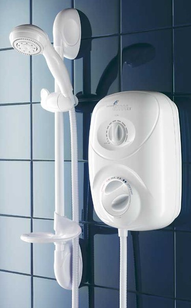 G1000LX Manual Power Shower (White). technical image