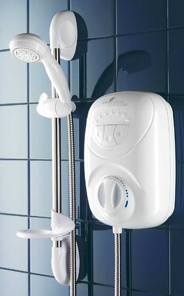 G2000LX Thermostatic Power Shower (White & Chrome). technical image