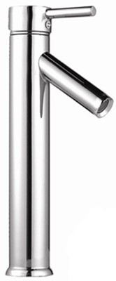 Single Lever High Rise Mixer With Push Button Basin Waste. technical image