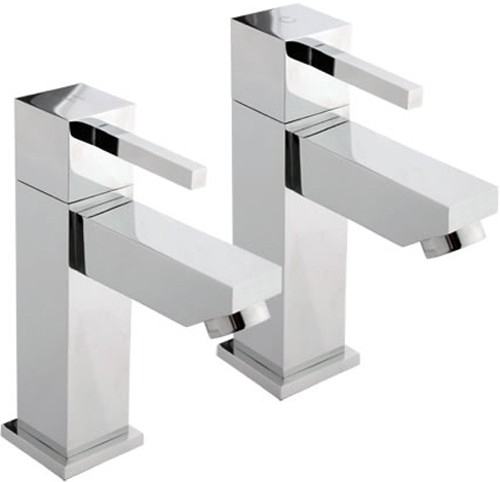 Basin Taps (Pair, Chrome). technical image