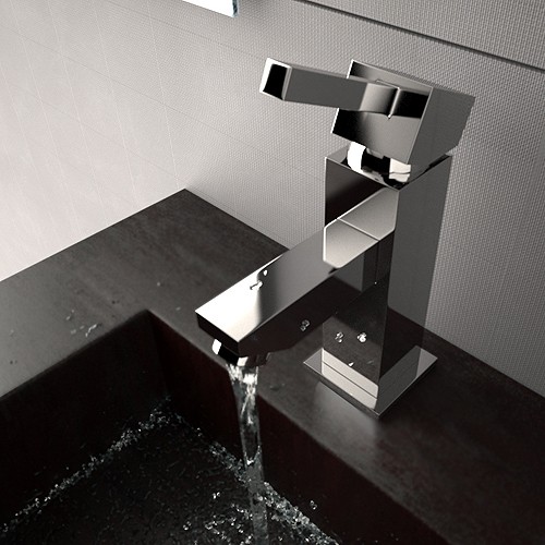 Mono Basin Mixer Tap (Chrome). technical image