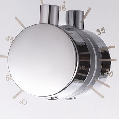 Twin Concealed Thermostatic Shower Valve (Chrome). technical image