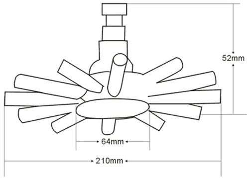 Twin Thermostatic Shower Valve With 8in Star Shower Head. technical image
