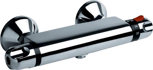 Thermostatic Shower Set With Valve, Riser And Cloudburst Head. technical image