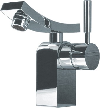Mono Basin Mixer With Swivel Spout (Chrome). technical image