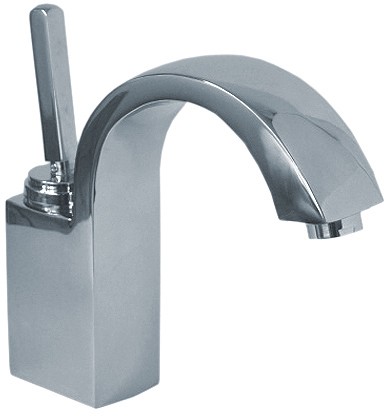 Single Lever Mono Basin Mixer Tap (Chrome). technical image