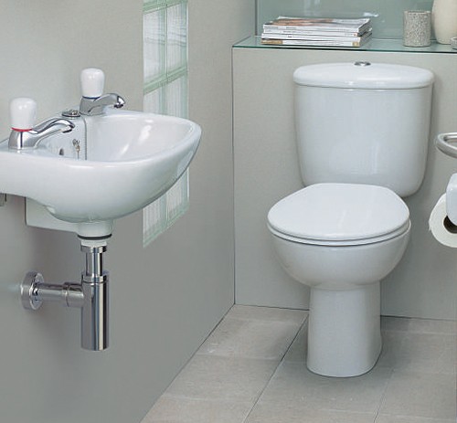 3 Piece Cloakroom Suite. technical image