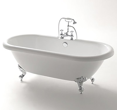 Windsor 1700 Double ended roll top bath with ball & claw feet. technical image