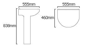 Complete Shower Bath Suite (Right Hand). 1500x750mm. technical image