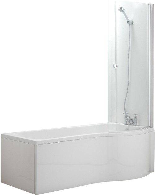 Complete Shower Bath (Right Hand). 1700x750mm. technical image