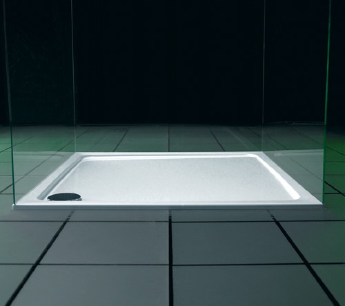 Slimline Rectangular Shower Tray. 1000x900x40mm. technical image