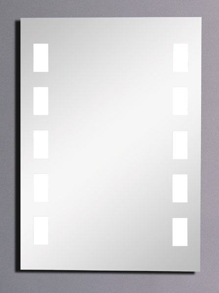 Innisfree backlit illuminated bathroom mirror.  Size 500x700mm. technical image