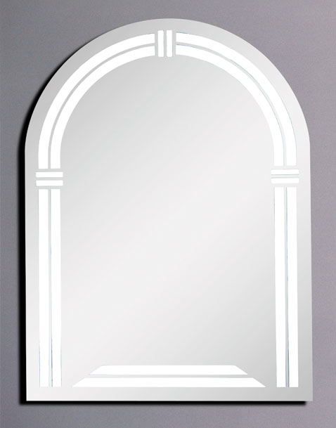 Trafford backlit illuminated bathroom mirror.  Size 600x800mm. technical image