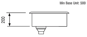 Undermount 1.0 Bowl Ceramic Kitchen Sink technical image