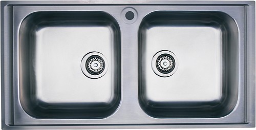 2.0 Bowl Stainless Steel Kitchen Sink. technical image
