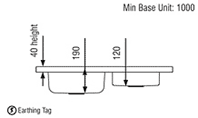 1.5 Bowl Stainless Steel Sink, Right Hand Drainer. technical image