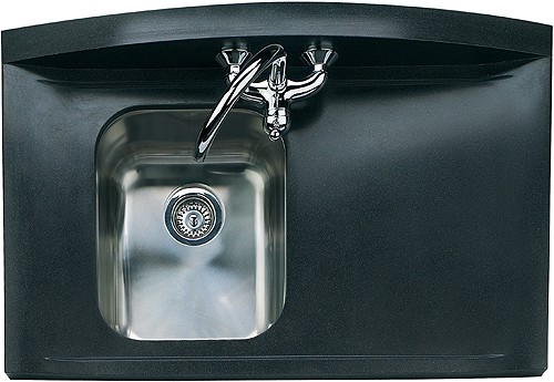 1.0 Bowl Neostone Sink, Right Hand Drainer. technical image