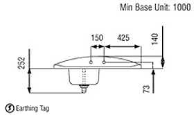 1.0 Bowl Neostone Sink, Right Hand Drainer. technical image