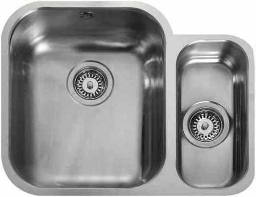 Undermount 1.5 Bowl Steel Sink, Right Hand Bowl. technical image