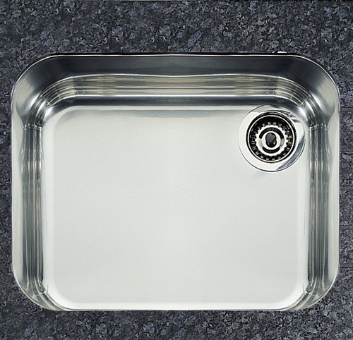 Undermount 1.0 Bowl Steel Sink, Right Hand Waste. technical image