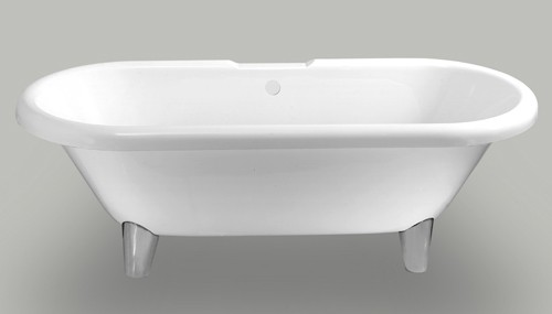 Windsor double ended roll top bath with modern feet. 1700mm. technical image