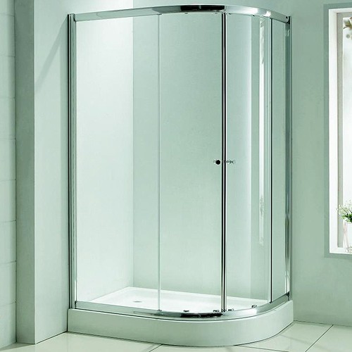 Offset Quadrant Shower Enclosure, 1200x900mm. technical image