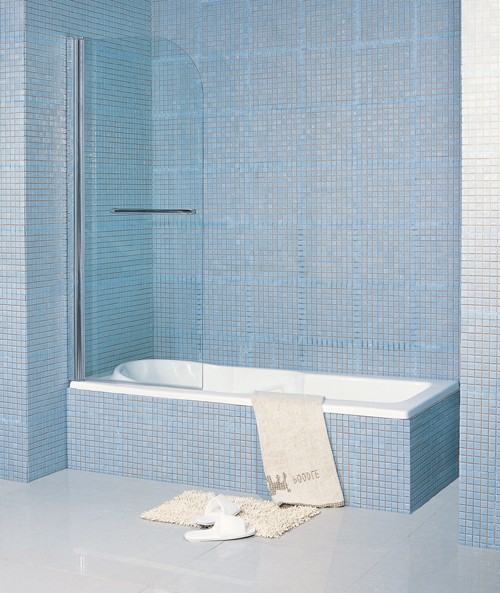 Single Bath Screen. 800mm. technical image