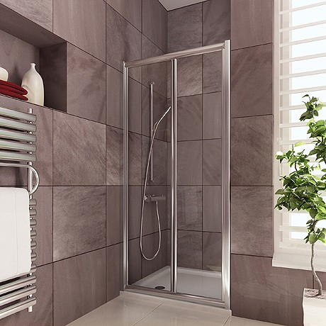 Infinity Bi-Fold Shower Door With 8mm Thick Glass, 800mm. technical image